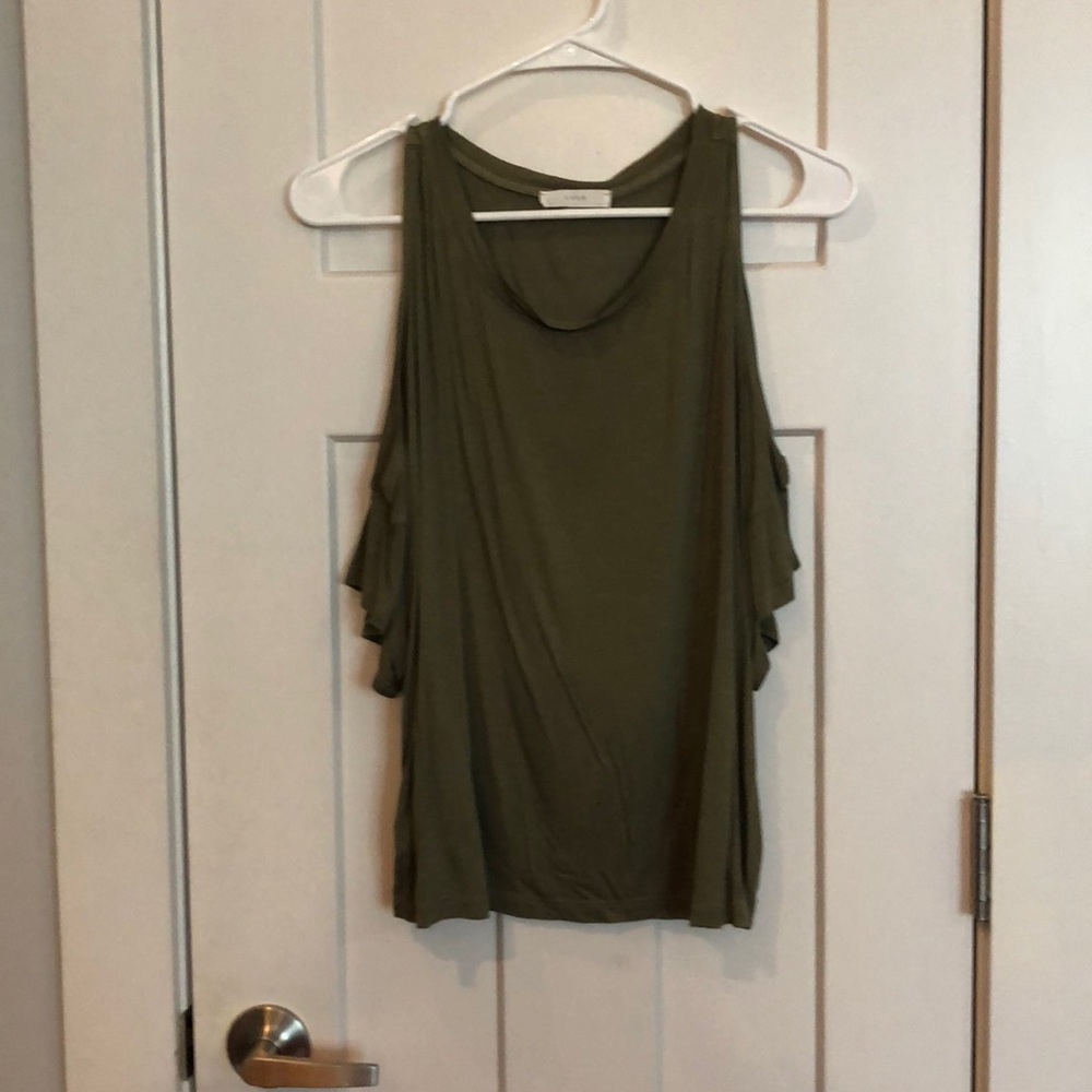 Lush shoulder cut out top